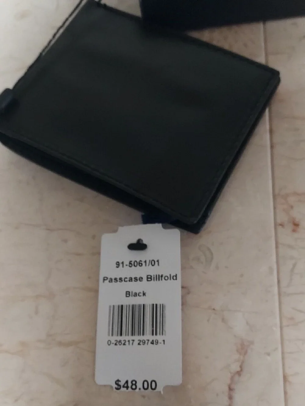 Tommy Hilfiger Black Leather Men's Passcase & Valet Wallet